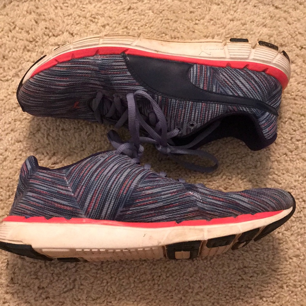 Size 9.5 Pink and Purple Puma Tennis Shoes